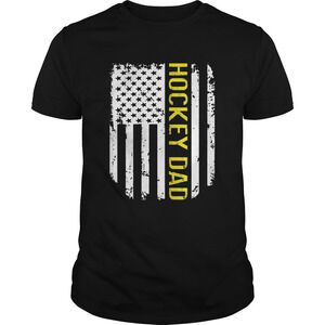 American Flag Proud Hockey Dad Shirt
